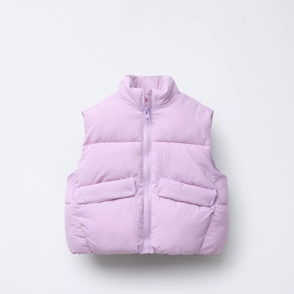 Zara Kids Puffy Vest - Light Lavender